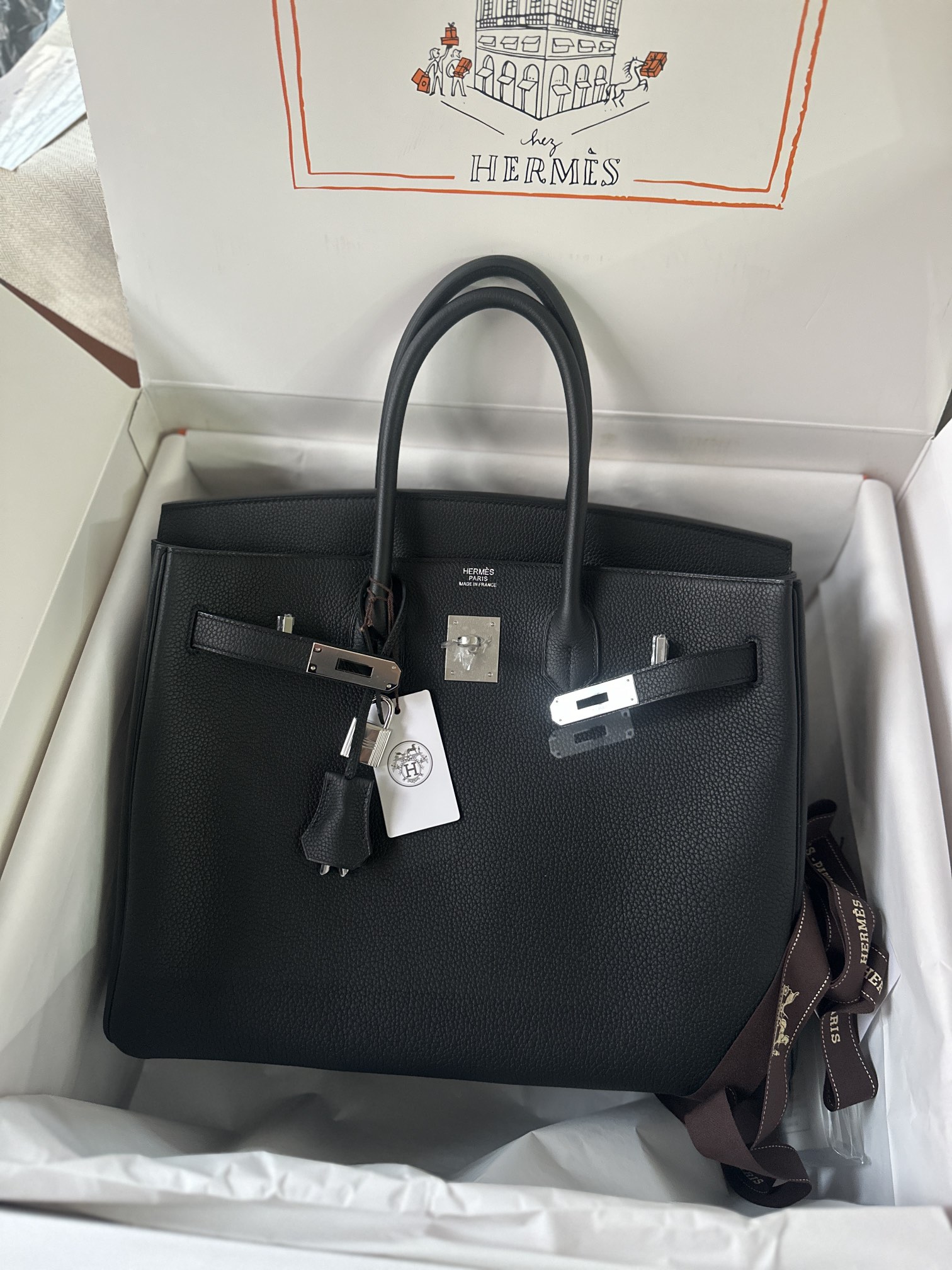 에르메스 버킨백 30 블랙 은장 토고가죽